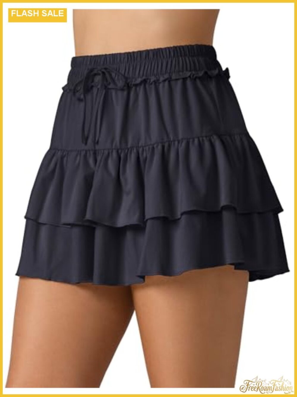 High Waist Mini A-Line Tiered Skort with Pockets Tennis Golf Casual
